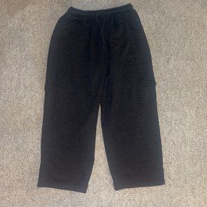 Woman Within Women's Sz L Elastic-Waist Soft Knit Pant Black